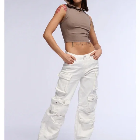 Label Brooklyn Cargo Pocket Wide Leg Jean - Picture 4 of 6